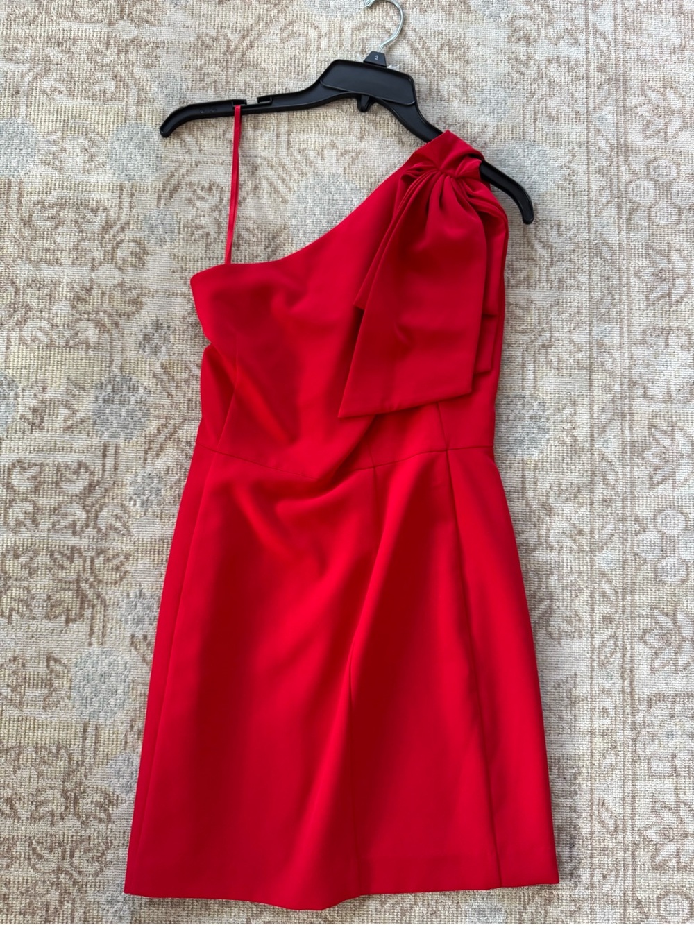 Gianni Bini Red One-Shoulder Bow Dress